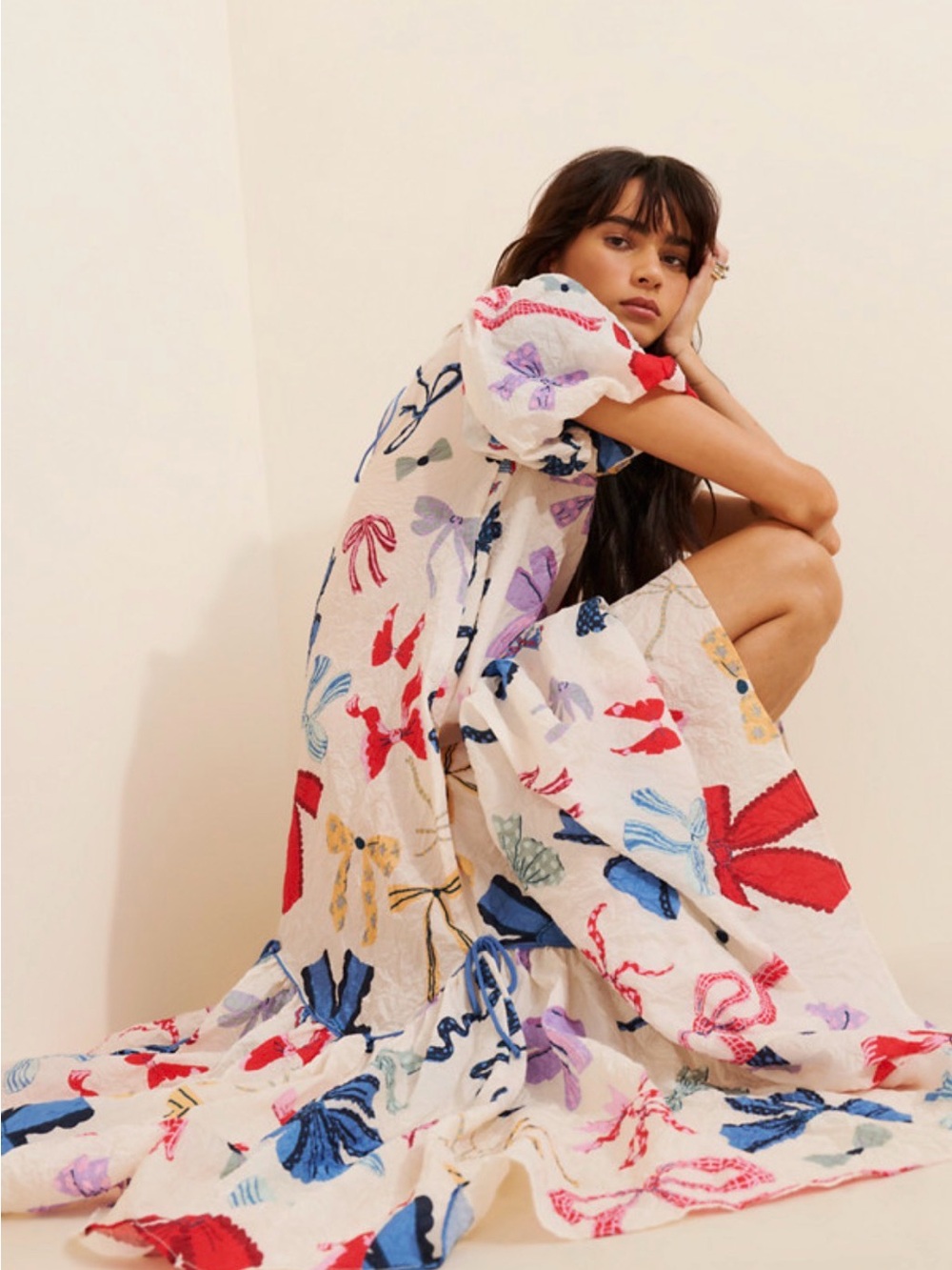 Free people tied in a bow midi dress